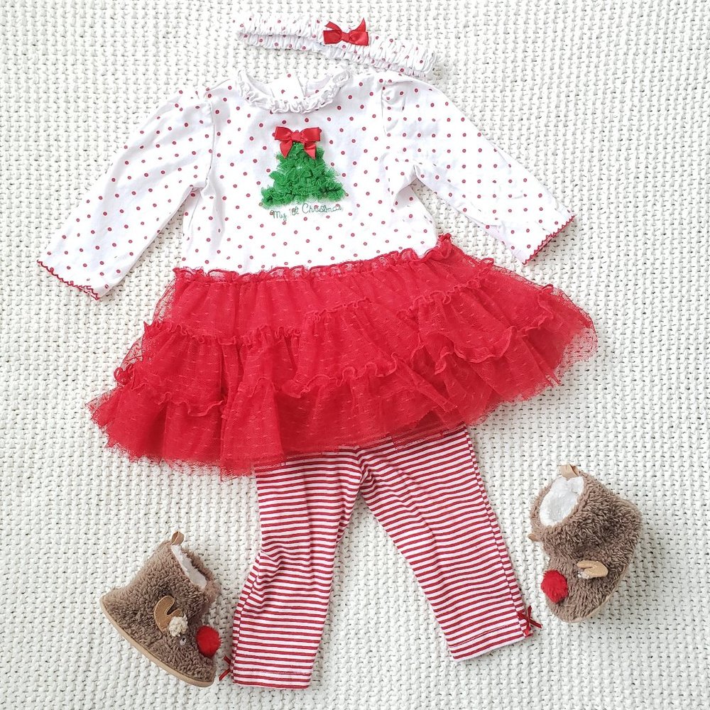 My First Christmas 5 Piece Complete Outfit